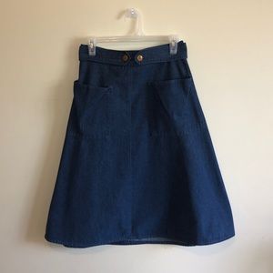 Vintage LL Bean wrap denim skirt